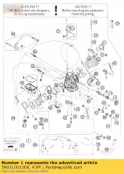 carburateur fcr-mx 3900f, tps 06 van KTM, met onderdeel nummer 59031001300, bestel je hier online: