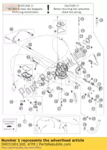 ktm 59031001300 carburateur fcr-mx 3900f, tps 06 - Onderkant