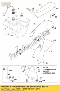 KTM 50307013100 réservoir de carburant cpl. 9,5 litre 98 - La partie au fond