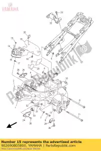 yamaha 902690805800 remache (j50) - Lado inferior