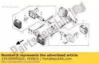 33470MAN920, Honda, podstawa komp., l. fr. winker honda nx dominator  nx650 650 , Nowy