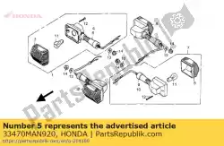 Aqui você pode pedir o comp. Base, l. Fr. Piscadela em Honda , com o número da peça 33470MAN920: