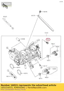 kawasaki 160210033 01 schroefgasstop - Onderkant