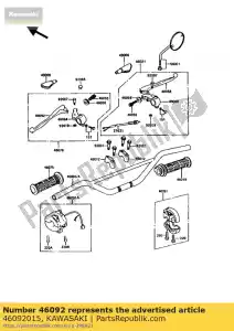 kawasaki 46092015 embrague de palanca ke125-a8 - Lado inferior