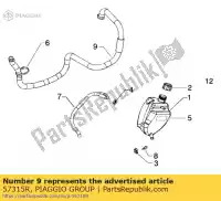 57315R, Piaggio Group, Radiator-head pipe fitting link piaggio beverly bv 125 200 2002 2004 2005, New