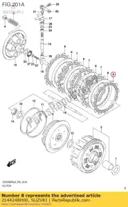 Suzuki 2144248H00 plaque, embrayage dr - La partie au fond