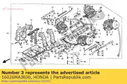 Ici, vous pouvez commander le jeu de joints c, carburant auprès de Honda , avec le numéro de pièce 16026MAJR00: