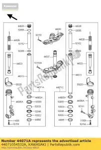 kawasaki 44071054532A damper-assy,fork,lh er650daf - Bottom side