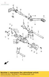 Tutaj możesz zamówić widelec, zmiana biegów od Suzuki , z numerem części 2521141301: