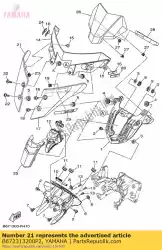 Ici, vous pouvez commander le couvercle, extérieur 2 auprès de Yamaha , avec le numéro de pièce B672313200P2: