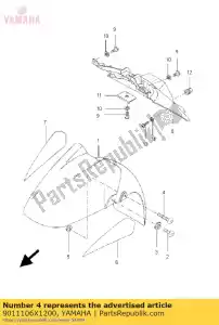 Yamaha 9011106X1200 parafuso sextavado - Lado inferior