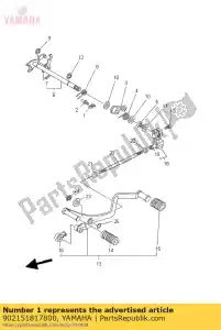 yamaha 902151817800 rondelle, serrure (4g0) - La partie au fond