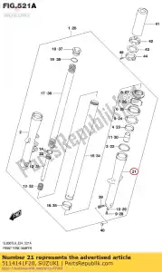 Suzuki 5114141F20 tube.outer,l - Bottom side