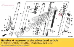 Aqui você pode pedir o anel, rolha em Honda , com o número da peça 51405MC7003: