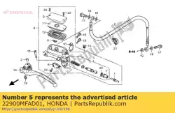 slangcomp., koppeling van Honda, met onderdeel nummer 22900MFAD01, bestel je hier online: