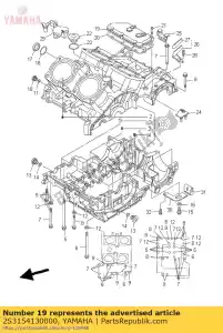 yamaha 2S3154130000 cubrir - Lado inferior