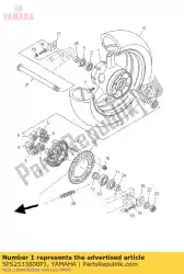 Qui puoi ordinare ruota fusa, posteriore da Yamaha , con numero parte 5PS2533800P1: