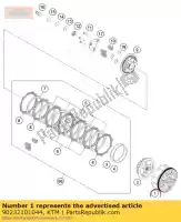 90232101044, KTM, gabbia frizione cpl. husqvarna ktm  duke rc 250 390 401 2015 2016 2017 2018, Nuovo