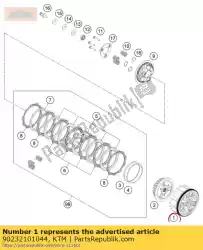 Here you can order the clutch cage cpl. From KTM, with part number 90232101044: