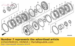 Here you can order the plate, clutch end (11) (2 from Honda, with part number 22561PA9010: