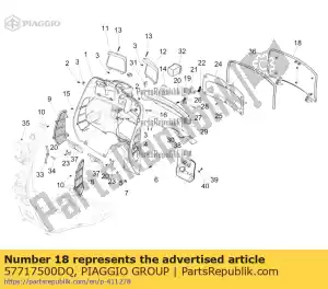 Piaggio Group 57717500DQ glove compartment door - Bottom side