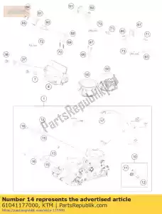 ktm 61041177000 posição do acelerador sensor cpl. - Lado inferior