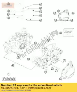 ktm 50330099201 jeu de joint - La partie au fond