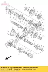 Qui puoi ordinare ingranaggio, 5o pignone da Yamaha , con numero parte 5EB171510000: