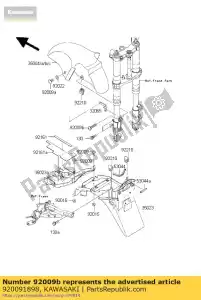 kawasaki 920091898 tornillo, 6x40 zx1200-a1 - Lado inferior