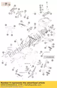 ktm 6900304900001S footrest bracket rear r/s - Bottom side