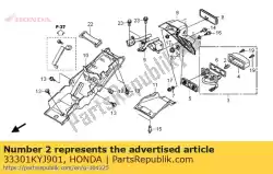 Here you can order the no description available at the moment from Honda, with part number 33301KYJ901: