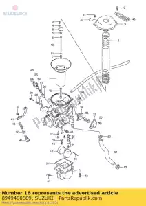 suzuki 0949400689 jet,needle,p-7 - Bottom side