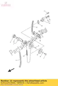 yamaha 5UH122410000 guia, rolha 2 - Lado inferior