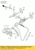 120531151, Kawasaki, catena guida, fr en450-a1 kawasaki en er gpz kle ltd 450 500 1985 1986 1987 1988 1989 1990 1991 1992 1993 1994 1995 1996 1997 1998 1999 2000 2001 2002 2003 2004 2005 2006 2007, Nuovo