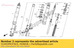 kraag, veer van Honda, met onderdeel nummer 51403MCF003, bestel je hier online: