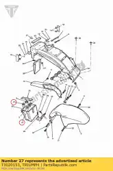 Here you can order the grommet; 13*3*10 from Triumph, with part number T3020153: