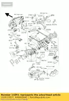 110511827, Kawasaki, support, lampe frontale zx900-e1p kawasaki zx 600 900 2000 2001 2002 2003, Nouveau