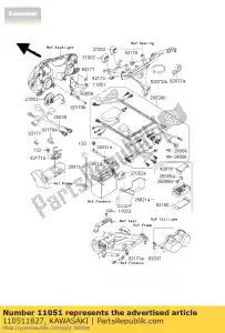 kawasaki 110511827 bracket,head lamp zx900-e1p - Bottom side