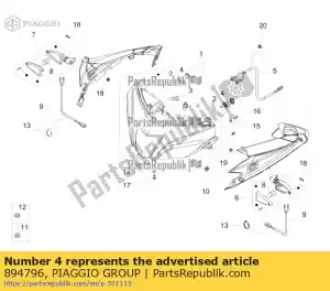 Piaggio Group 894796 koplamp beschermkap - Onderkant