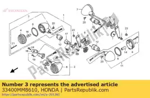 Honda 33400MM8610 winker assy., r. fr. (12v - Bottom side