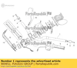Aquí puede pedir manillar tubular de Piaggio Group , con el número de pieza 890852: