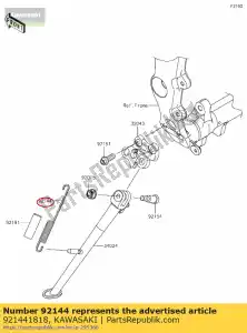 kawasaki 921441818 spring,side stand zx600-f1 - Bottom side