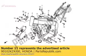 honda 90102KZ4J00 boulon, bride, 8x141 - La partie au fond