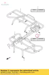 suzuki 6838531G00 etiqueta, portador w - Lado inferior