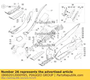 Piaggio Group 1B002012000YR5 mittelcover lk. - Bottom side