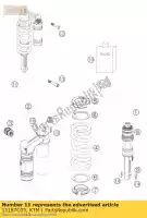 15187C05, KTM, monoshock 990 superduke-r 07 ktm super duke 990 2007 2008 2009 2010 2011 2012 2013, Nouveau