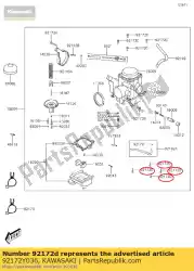 schroef, pan, 4x14 van Kawasaki, met onderdeel nummer 92172Y036, bestel je hier online: