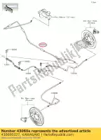 430600327, Kawasaki, 01 tubo-freio, m / cilindro kawasaki  400 2017 2018 2019 2020 2021, Novo