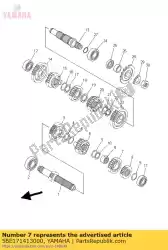 Here you can order the gear, 4th pinion from Yamaha, with part number 5BE171413000: