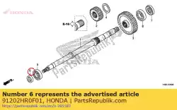 Ici, vous pouvez commander le joint d'huile, 22x35x7 auprès de Honda , avec le numéro de pièce 91202HR0F01: